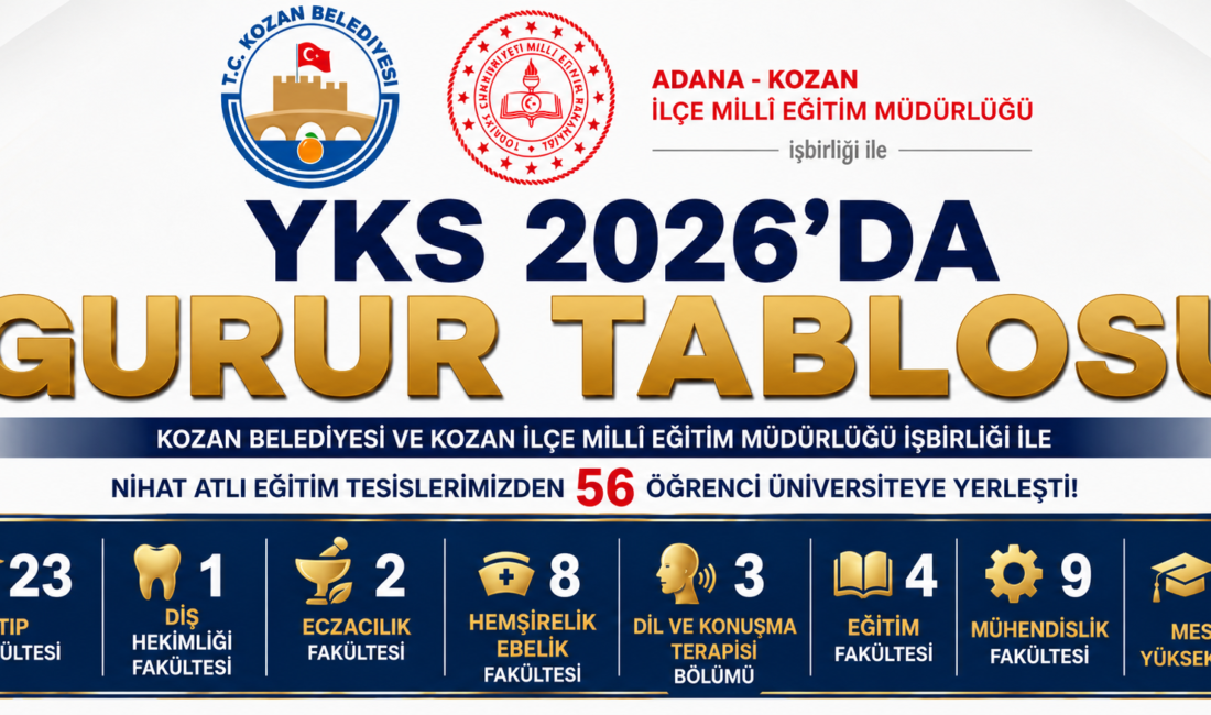 YKS 2026’da Kozan’ın Gurur Tablosu: 56 Öğrenci Üniversiteli Oldu