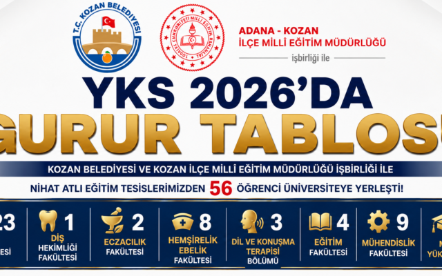 YKS 2026’da Kozan’ın Gurur Tablosu: 56 Öğrenci Üniversiteli Oldu