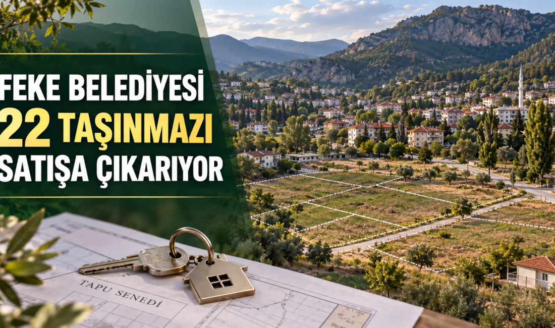 Feke Belediyesi 22 Taşınmazı Satışa Çıkarıyor