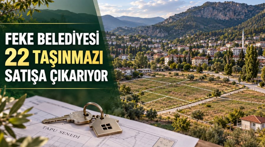 Feke Belediyesi 22 Taşınmazı Satışa Çıkarıyor